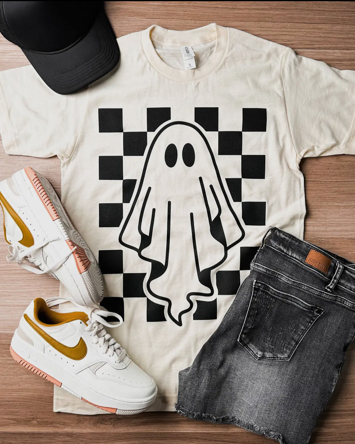 Checkered Ghost Tee