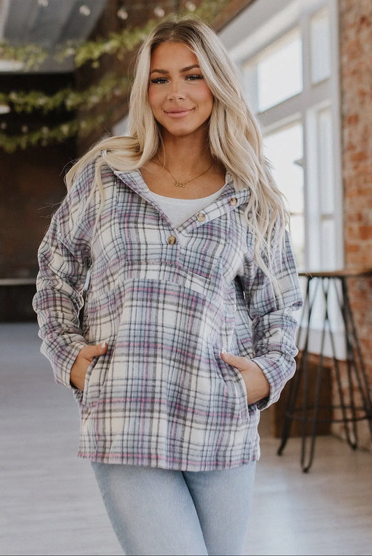 Plaid Pullover Hoodie